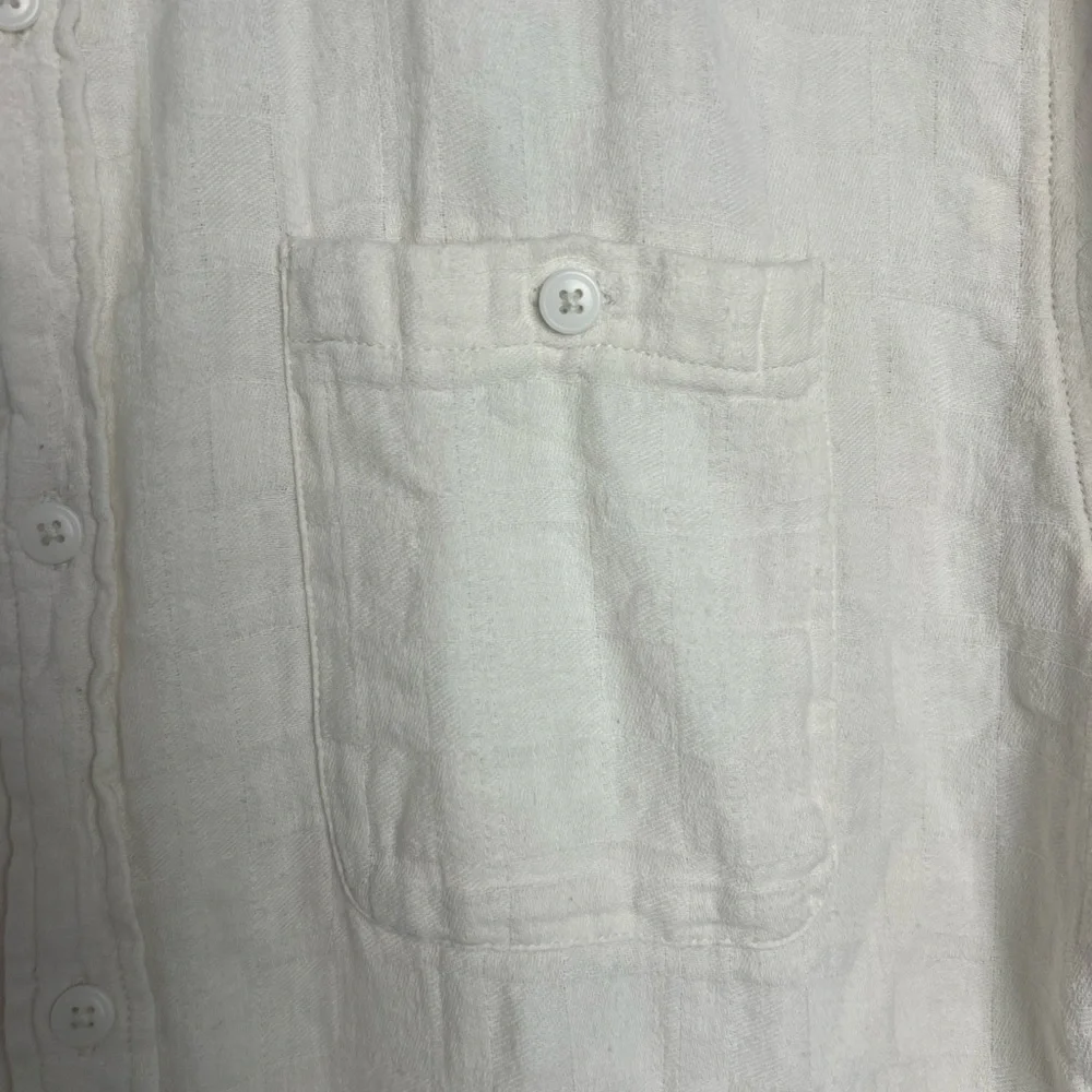 The North Face Men's Loghill Jacquard Gardenia White Hemp Cotton Blend Shirt XXL